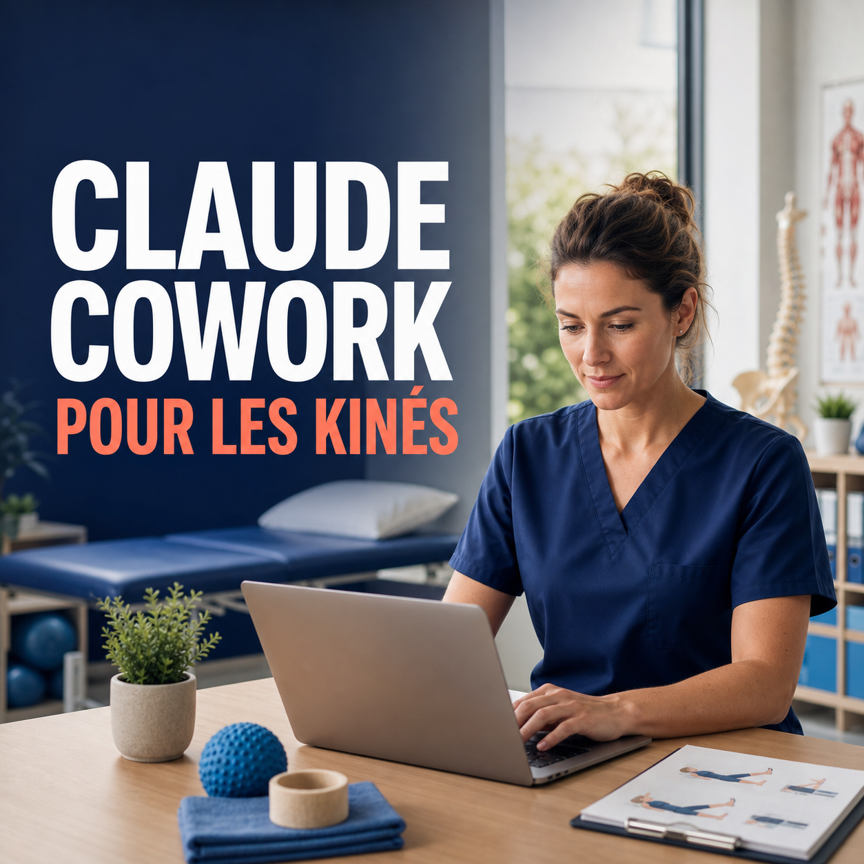 Claude Cowork pour kinésithérapeutes libéraux : automatisation du cabinet, bilans, suivi patient. Guide pratique 2026 pour les pros de santé en France.